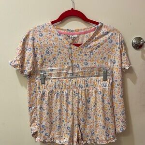 Roudelain Leopard Print Pajama Set